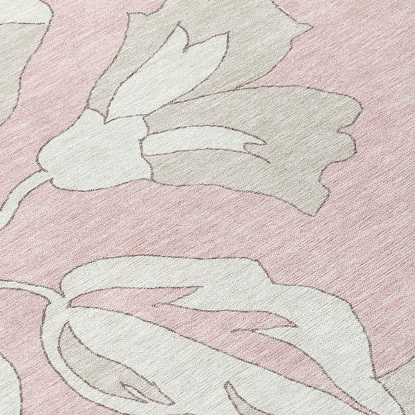 Homeroots 3' Artichoke Green Floral Washable Area Rug - Durable, Stylish Design For Indoor & Outdoor Use 10' X 14' Polyester 589571