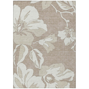 HomeRoots 9' Elegant Floral Washable Area Rug for Indoor and Outdoor Use – Durable, Stylish, Easy to Clean 9' X 12' 589582