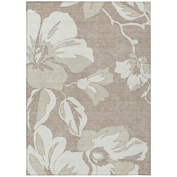 HomeRoots 9' Elegant Floral Washable Area Rug for Indoor and Outdoor Use – Durable, Stylish, Easy to Clean 9' X 12' 589582
