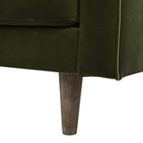 English Elm Nicholas 83.5" Mid-Century Modern Sofa, Olive Green Performance Velvet