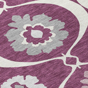 Homeroots 3' Black Ivory And Taupe Medallion Washable Area Rug For Indoor And Outdoor Spaces, Durable Design 3' X 5' Polyester 589602