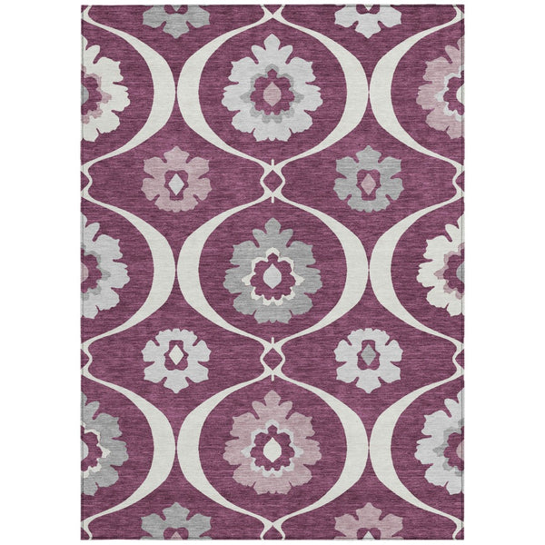 Homeroots 3' Black Ivory And Taupe Medallion Washable Area Rug For Indoor And Outdoor Spaces, Durable Design 8' X 10' Polyester 589605