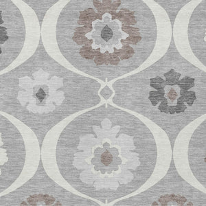 Homeroots 3' Black Ivory And Taupe Medallion Washable Area Rug For Indoor And Outdoor Spaces, Durable Design 10' X 14' Polyester 589613