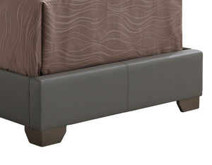 English Elm Light Grey Faux Leather Cozy Bed 47"H x 63"W x 86"D – Casual Comfort, Durable Design, Easy Assembly B078108068