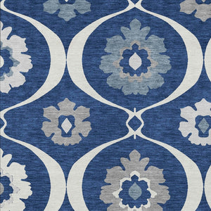 Homeroots 3' Black Ivory And Taupe Medallion Washable Area Rug For Indoor And Outdoor Spaces, Durable Design 5' X 8' Polyester 589627