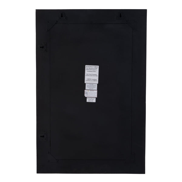Butler Specialty Company Verona 24" W X 36" H Rectangular Bone-inlay Wall Mirror For Elegant Spaces Black,White Mdf,Mirror,Acacia,Resin 5896318-butler