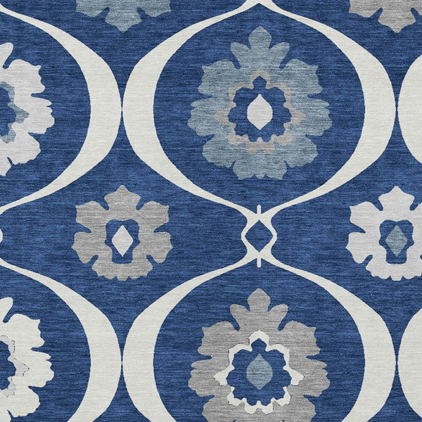 Homeroots 3' Black Ivory And Taupe Medallion Washable Area Rug For Indoor And Outdoor Spaces, Durable Design 10' X 14' Polyester 589631