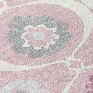 Homeroots 3' Black Ivory And Taupe Medallion Washable Area Rug For Indoor And Outdoor Spaces, Durable Design 8' X 10' Polyester 589635