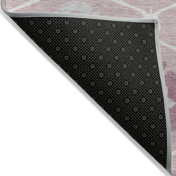 HomeRoots 5' Pink Blush and Gray Medallion Area Rug – Stylish, Washable, Durable Design for Indoor and Outdoor Use 10' X 14' 589637