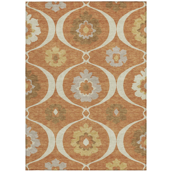 Homeroots 3' Black Ivory And Taupe Medallion Washable Area Rug For Indoor And Outdoor Spaces, Durable Design 9' X 12' Polyester 589642