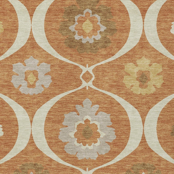 Homeroots 3' Black Ivory And Taupe Medallion Washable Area Rug For Indoor And Outdoor Spaces, Durable Design 10' X 14' Polyester 589643