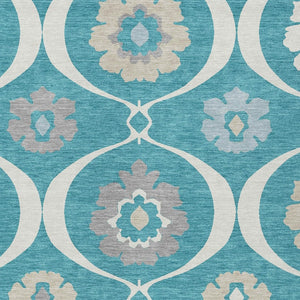 Homeroots 3' Black Ivory And Taupe Medallion Washable Area Rug For Indoor And Outdoor Spaces, Durable Design 10' X 14' Polyester 589649