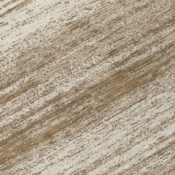 Homeroots 3' Black Ivory And Gray Striped Indoor Outdoor Area Rug - Stylish, Washable, And Stain Resistant! 8' Round Polyester 589664