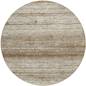 Homeroots 3' Black Ivory And Gray Striped Indoor Outdoor Area Rug - Stylish, Washable, And Stain Resistant! 8' Round Polyester 589664