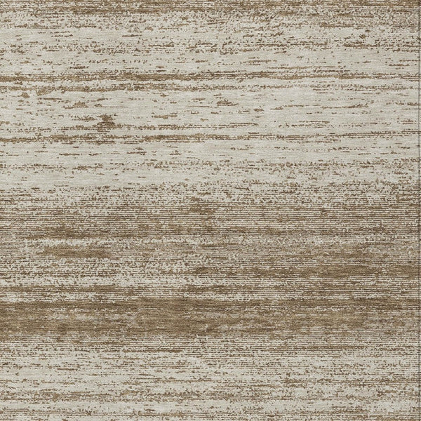 Homeroots 3' Black Ivory And Gray Striped Indoor Outdoor Area Rug - Stylish, Washable, And Stain Resistant! 10' X 14' Polyester 589667