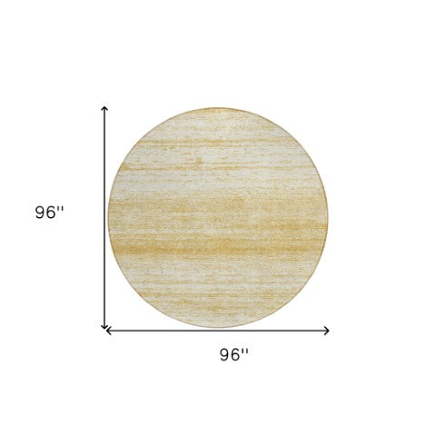 Homeroots 3' Black Ivory And Gray Striped Indoor Outdoor Area Rug - Stylish, Washable, And Stain Resistant! 8' Round Polyester 589676