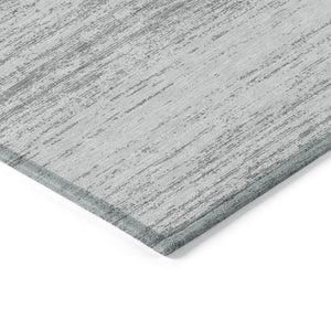 Homeroots 3' Black Ivory And Gray Striped Indoor Outdoor Area Rug - Stylish, Washable, And Stain Resistant! 5' X 8' Polyester 589681
