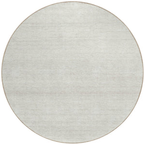 Homeroots 3' Black Ivory And Gray Striped Indoor Outdoor Area Rug - Stylish, Washable, And Stain Resistant! 8' Round Polyester 589688