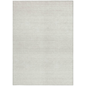 Homeroots 3' Black Ivory And Gray Striped Indoor Outdoor Area Rug - Stylish, Washable, And Stain Resistant! 8' X 10' Polyester 589689