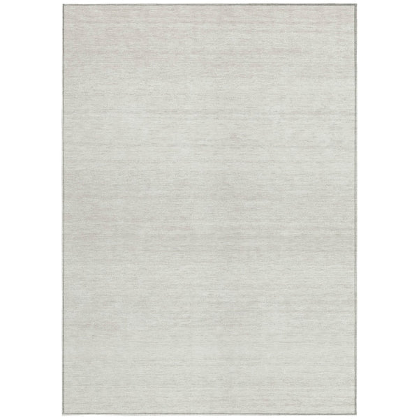 Homeroots 3' Black Ivory And Gray Striped Indoor Outdoor Area Rug - Stylish, Washable, And Stain Resistant! 10' X 14' Polyester 589691
