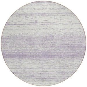 Homeroots 3' Black Ivory And Gray Striped Indoor Outdoor Area Rug - Stylish, Washable, And Stain Resistant! 8' Round Polyester 589694