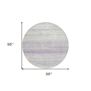 Homeroots 3' Black Ivory And Gray Striped Indoor Outdoor Area Rug - Stylish, Washable, And Stain Resistant! 8' Round Polyester 589694