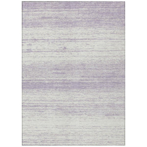 HomeRoots 9' Elegant Lavender and Ivory Striped Area Rug - Durable, Washable Design for Indoor & Outdoor Use 9' X 12' 589696
