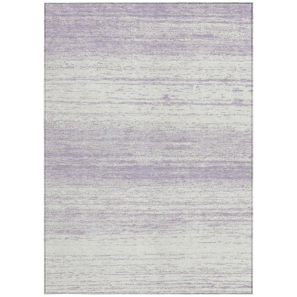 Homeroots 3' Black Ivory And Gray Striped Indoor Outdoor Area Rug - Stylish, Washable, And Stain Resistant! 10' X 14' Polyester 589697