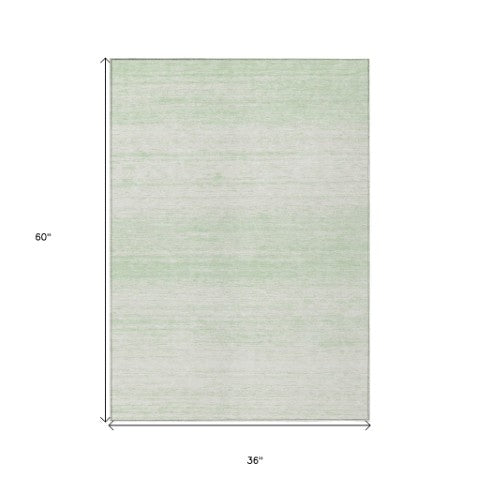 Homeroots 3' Black Ivory And Gray Striped Indoor Outdoor Area Rug - Stylish, Washable, And Stain Resistant! 3' X 5' Polyester 589698