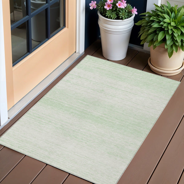 Homeroots 3' Black Ivory And Gray Striped Indoor Outdoor Area Rug - Stylish, Washable, And Stain Resistant! 3' X 5' Polyester 589698