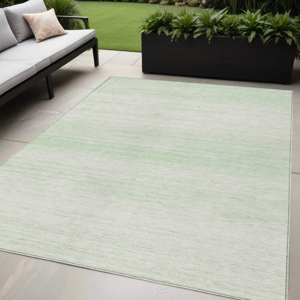 Homeroots 3' Black Ivory And Gray Striped Indoor Outdoor Area Rug - Stylish, Washable, And Stain Resistant! 5' X 8' Polyester 589699