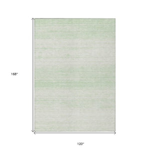 Homeroots 3' Black Ivory And Gray Striped Indoor Outdoor Area Rug - Stylish, Washable, And Stain Resistant! 10' X 14' Polyester 589703