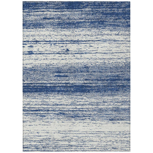 Homeroots 3' Black Ivory And Gray Striped Indoor Outdoor Area Rug - Stylish, Washable, And Stain Resistant! 3' X 5' Polyester 589704