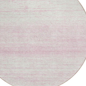 Homeroots 3' Black Ivory And Gray Striped Indoor Outdoor Area Rug - Stylish, Washable, And Stain Resistant! 8' Round Polyester 589712