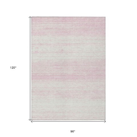 Homeroots 3' Black Ivory And Gray Striped Indoor Outdoor Area Rug - Stylish, Washable, And Stain Resistant! 8' X 10' Polyester 589713