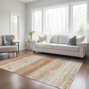 Homeroots 3' Black Ivory And Gray Striped Indoor Outdoor Area Rug - Stylish, Washable, And Stain Resistant! 5' X 8' Polyester 589717