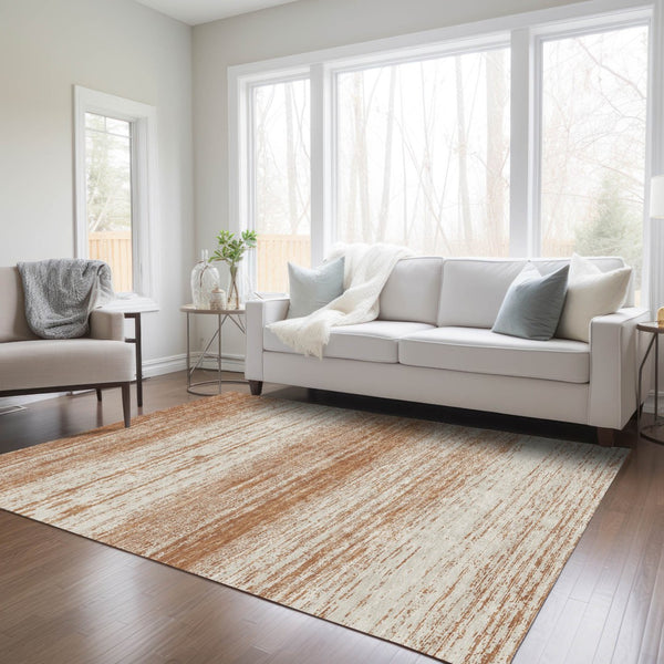 Homeroots 3' Black Ivory And Gray Striped Indoor Outdoor Area Rug - Stylish, Washable, And Stain Resistant! 5' X 8' Polyester 589717