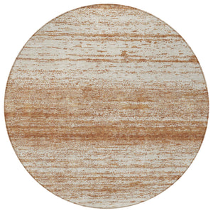 Homeroots 3' Black Ivory And Gray Striped Indoor Outdoor Area Rug - Stylish, Washable, And Stain Resistant! 8' Round Polyester 589718