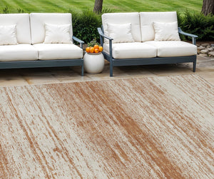 Homeroots 3' Black Ivory And Gray Striped Indoor Outdoor Area Rug - Stylish, Washable, And Stain Resistant! 9' X 12' Polyester 589720