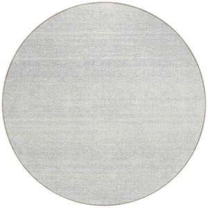 Homeroots 3' Black Ivory And Gray Striped Indoor Outdoor Area Rug - Stylish, Washable, And Stain Resistant! 8' Round Polyester 589730
