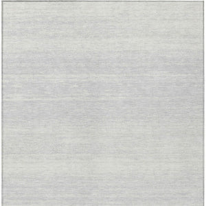 Homeroots 3' Black Ivory And Gray Striped Indoor Outdoor Area Rug - Stylish, Washable, And Stain Resistant! 10' X 14' Polyester 589733