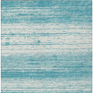 Homeroots 3' Black Ivory And Gray Striped Indoor Outdoor Area Rug - Stylish, Washable, And Stain Resistant! 5' X 8' Polyester 589735