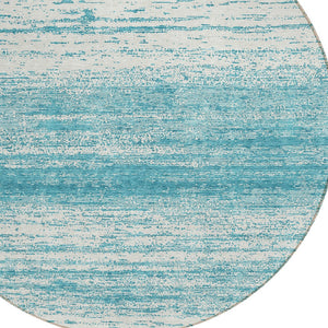 Homeroots 3' Black Ivory And Gray Striped Indoor Outdoor Area Rug - Stylish, Washable, And Stain Resistant! 8' Round Polyester 589736