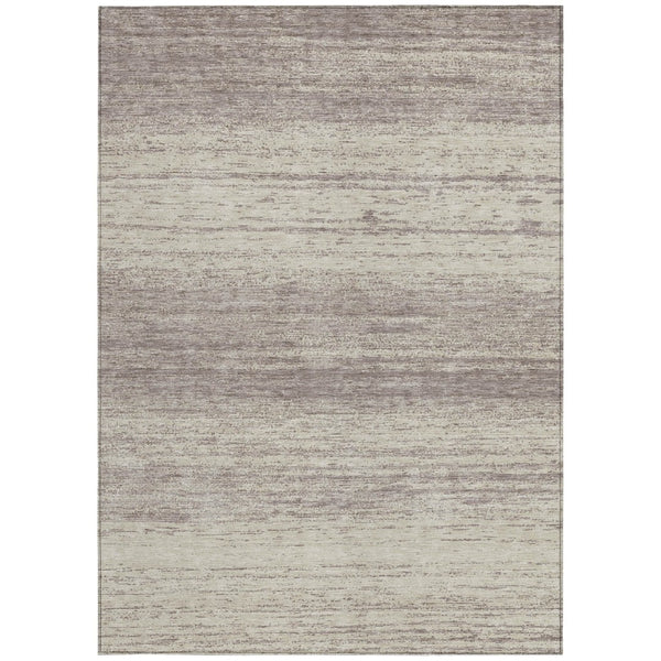 Homeroots 3' Black Ivory And Gray Striped Indoor Outdoor Area Rug - Stylish, Washable, And Stain Resistant! 3' X 5' Polyester 589740