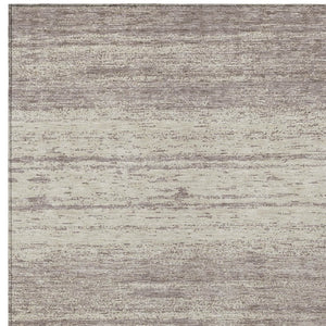 Homeroots 3' Black Ivory And Gray Striped Indoor Outdoor Area Rug - Stylish, Washable, And Stain Resistant! 3' X 5' Polyester 589740