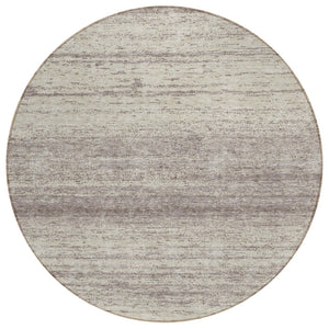 HomeRoots 5' Taupe and Beige Striped Area Rug – Durable, Machine Washable, Perfect for Indoor and Outdoor Use 8' Round 589742
