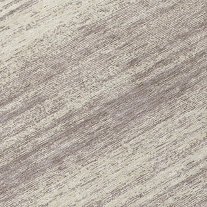 Homeroots 3' Black Ivory And Gray Striped Indoor Outdoor Area Rug - Stylish, Washable, And Stain Resistant! 8' Round Polyester 589742