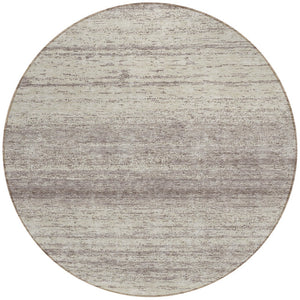 Homeroots 3' Black Ivory And Gray Striped Indoor Outdoor Area Rug - Stylish, Washable, And Stain Resistant! 8' Round Polyester 589742