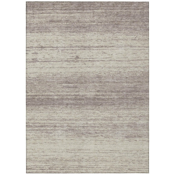 HomeRoots 5' Taupe and Beige Striped Area Rug – Durable, Machine Washable, Perfect for Indoor and Outdoor Use 8' X 10' 589743