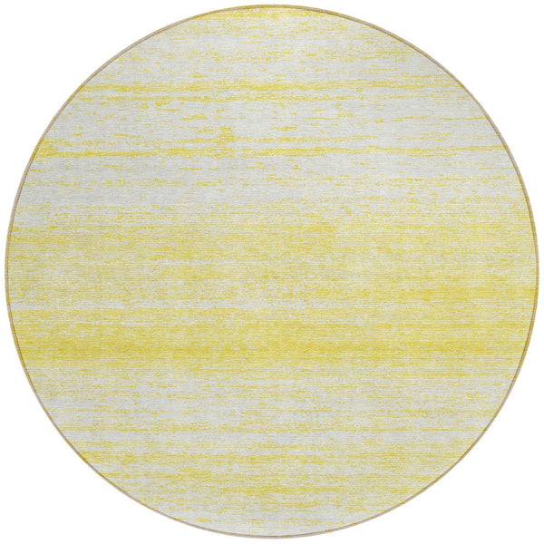 Homeroots 3' Black Ivory And Gray Striped Indoor Outdoor Area Rug - Stylish, Washable, And Stain Resistant! 8' Round Polyester 589748